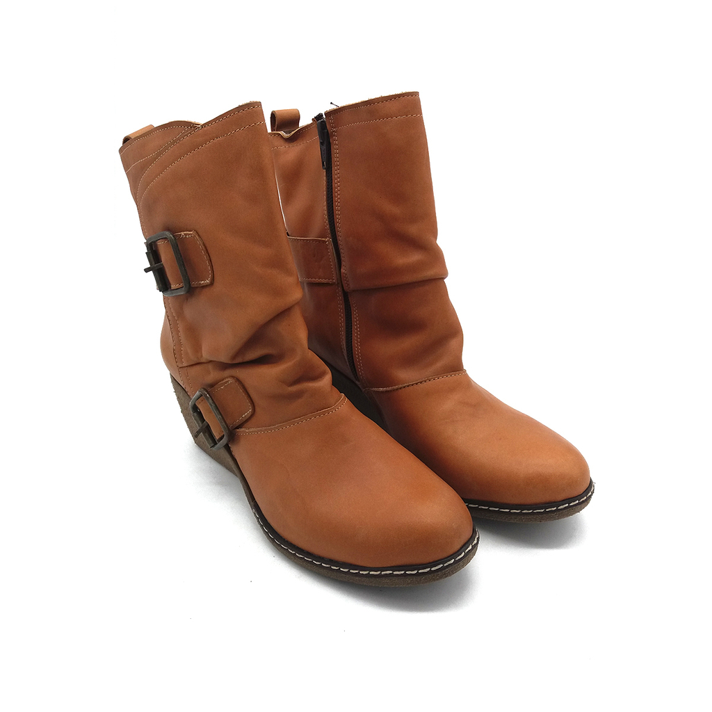 Bota de lluvia de mujer con taco chino