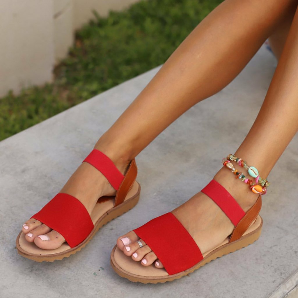 Sandalia Elastico Dama Mujer Faja Verano Colores Art 900