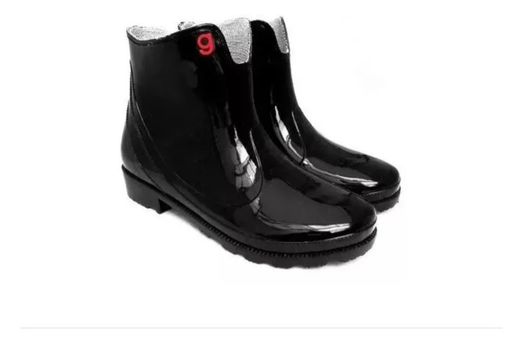 Bota De Lluvia Mujer Gummi Caña Corta Brillo
