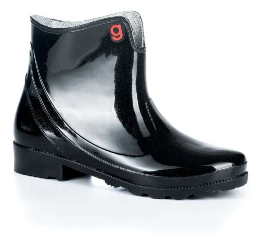 Bota De Lluvia Mujer Gummi Caña Corta Brillo