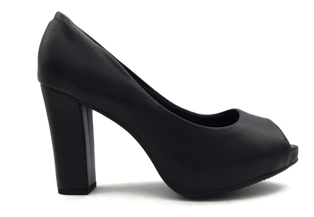 Zapato Vestir Stiletto Beira Rio Punta Abierta Taco Alto