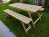 Juego Plegable Quincho Pino 200x70 Mesa + 2 Bancos !!