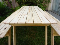 Juego Plegable Quincho Pino 200x70 Mesa + 2 Bancos !! - tienda online