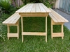Juego Plegable Quincho Pino 120x70 Mesa + 2 Bancos !!