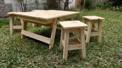 JUEGO Mesa Soho Plegable Baja 100x70 + 4 BANQUETAS !!! - comprar online