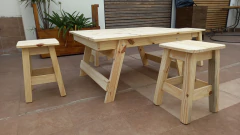 JUEGO Mesa Soho Plegable Baja 100x80 + 4 BANQUETAS !!! - comprar online