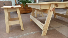 JUEGO Mesa Soho Plegable Baja 100x70 + 4 BANQUETAS !!! - SOHO DESIGN