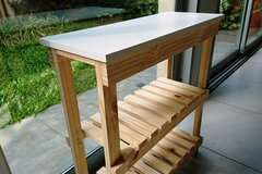 Mesa Arrime Auxiliar 60x30 - 2 Estantes!! Sin Tonalizar - SOHO DESIGN