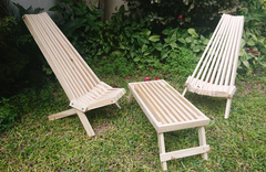 2 Reposeras JESUITAS MAS MESA !! Respaldo Alto !! - comprar online