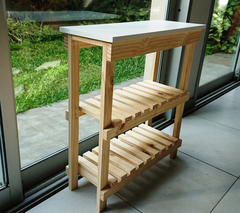 Mesa Arrime Auxiliar 60x30 - 2 Estantes!! Sin Tonalizar - SOHO DESIGN