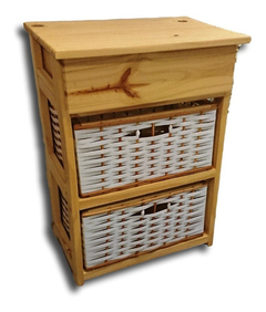 Organizador Pino 2 Canastos + Cajon !!!