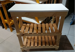 Mesa Arrime Auxiliar 60x30 - 2 Estantes!! Sin Tonalizar en internet