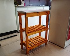 MESA AUXILIAR ARRIME 60x30 - 2 ESTANTES, TONALIZADA !! - tienda online