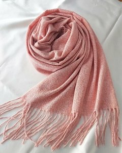CH 650 - Mantones de lanilla lisos - Rosa Salmón - 60 x 190