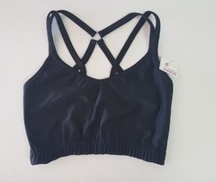 Top negro, tiras con argolla. - comprar online