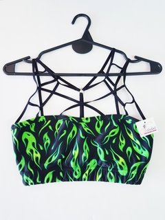 Conjunto llamas verdes - comprar online