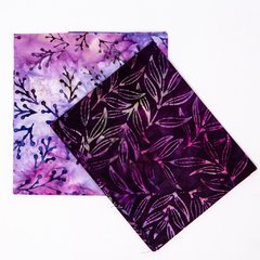 Pre-Cortados...Dos Batik Floral Magenta y Purpura