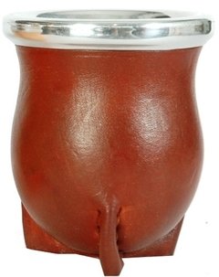 Mate calabaza forrado en cuero vaqueta - Cueros del Sur