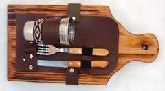 Tablas asado con cartuchera - Cueros del Sur