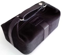 Necessaire en gamuza & cuero - tienda online