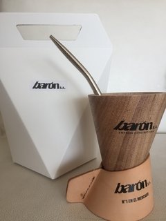 Mate de madera con base de cuero - comprar online