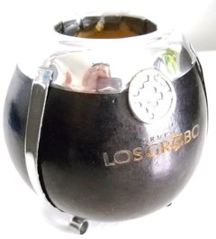 Mate calabaza con detalles en alpaca - Cueros del Sur