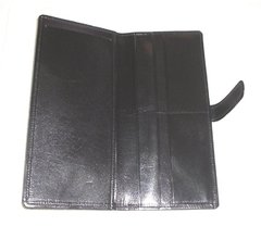 Porta chequera con tarjetero 100% cuero