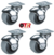 Pack de 4 Ruedas Giratorias 50mm Goma