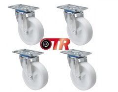Pack 4 Ruedas Giratorias Polipropileno 100mm