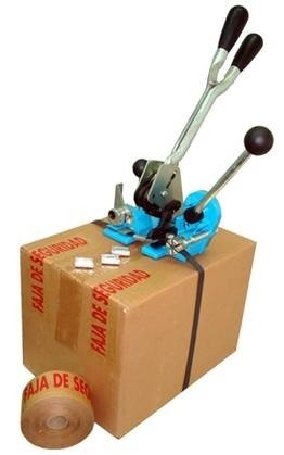 Sunchadora manual para sunchado de cajas, con fleje de polipropìleno