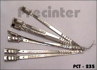 Precinto de hojalata, con doble traba en el cierre, largo 220mm - comprar online