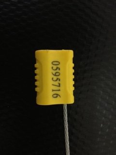Precinto ajustable con cable de acero, 350mm x 1,8mm