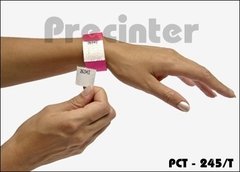 Pulsera ajustable de seguridad para control de personas con troquel