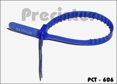 Precinto plástico ajustable, con banda plana dentada, 360mm x 8mm