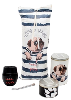 Juego de latas y mate en bolsita de Tyvek - PUG