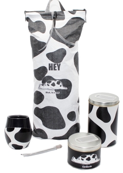 Juego de latas y mate en bolsita de Tyvek - VACA