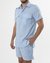 Camisa Cambraia Linho Azul - comprar online