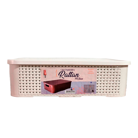 Caixa Organizadora Rattan Color Premium 10 Litros - Cod. 951659