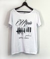 Camiseta Feminina AoExtremo Music Saves Lives