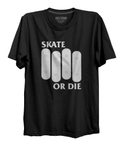 Camiseta AoExtremo Skate Or Die - Black Flag