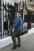 Jogger/Babucha de bengalina súper elastizado corte clásico verde - OKDENIM