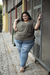 Jeans MOM elastizado celeste con roturas en ambas piernas - OKDENIM
