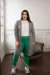 Pantalón de bengalina corte clásico semi chupín tiro alto verde beneton en internet