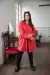Camisola de poplin con bolsillos al costado rojo en internet
