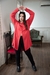 Camisola de poplin con bolsillos al costado rojo - OKDENIM