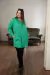 Camisola de poplin con bolsillos al costado verde - OKDENIM