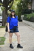 Short de jeans elastizado clásico localizado con roturas - OKDENIM