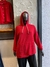 Buzo canguro de lanilla lisa Mir con capucha y tiritas sujetadoras rojo