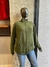 Campera canguro de lanilla lisa mir verde - comprar online