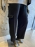 Pantalón Wide Leg rústico negro - comprar online